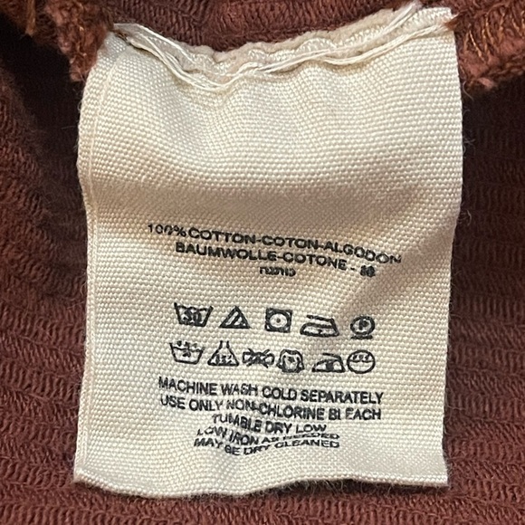 Free People ribbed chocolate brown overall jumpsuit women’s size 6 SOLD - Picture 9 of 10